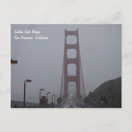 Foggy Golden Gate Bridge Postcard Briefkaart (Voorkant)