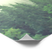 Foggy Green Forest 12 Table Wedding Seating Chart Poster (Hoek)