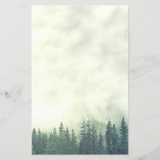 Foggy Green Forest BUDGET Weddenschap (Achterkant)
