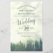 Foggy Green Forest BUDGET Weddenschap (Voorkant)