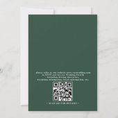 Foggy Green Mountain Pines Rustic QR Code Wedding Kaart (Achterkant)