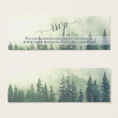 Foggy Green Mountains Wedding RSVP Online Kaart (Voorkant /achterkant)