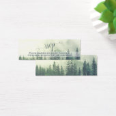 Foggy Green Mountains Wedding RSVP Online Kaart (Bureau)