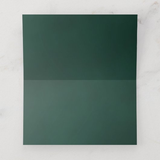 Foggy Green Pine Trees Rustic Wedding Write-In Plaatskaartje (Binnenkant ongevouwen)