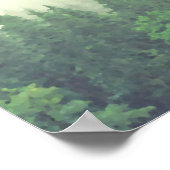 Foggy Green Pines 15 Table Wedding Seating Chart Poster (Hoek)