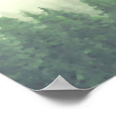 Foggy Green Pines 27 Table Wedding Seating Chart Poster (Hoek)