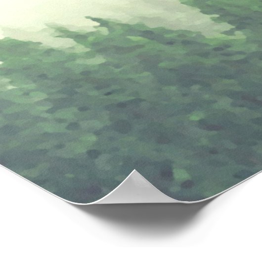 Foggy Green Pines 27 Table Wedding Seating Chart Poster (Hoek)