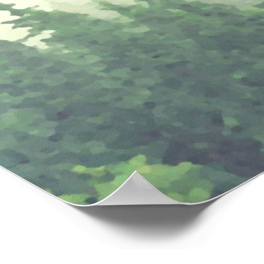 Foggy Green Pines 28 Table Wedding Seating Chart Poster (Hoek)