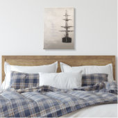 Foggy Harbor Canvas Afdruk (Insitu (Slaapkamer))