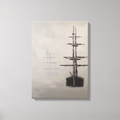 Foggy Harbor Canvas Afdruk (Voorkant)