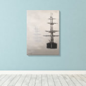 Foggy Harbor Canvas Afdruk (Insitu (Houten vloer))