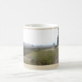 Foggy Heathland met Bench Panoramic Landscape Mok (Center)