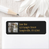 Foggy Herfst in Pennsylvania Autumn Natuur Etiket (Insitu)