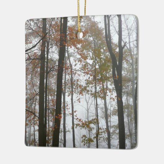 Foggy Herfst in Pennsylvania Autumn Natuur Keramisch Ornament (Links)