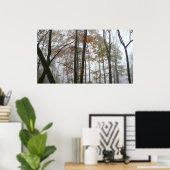 Foggy Herfst in Pennsylvania Autumn Natuur Poster (Thuiskantoor)