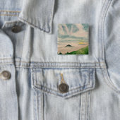 Foggy Hilltop Pin Vierkante Button 5,1 Cm (In situ)