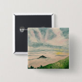 Foggy Hilltop Pin Vierkante Button 5,1 Cm (Voorkant /achterkant)