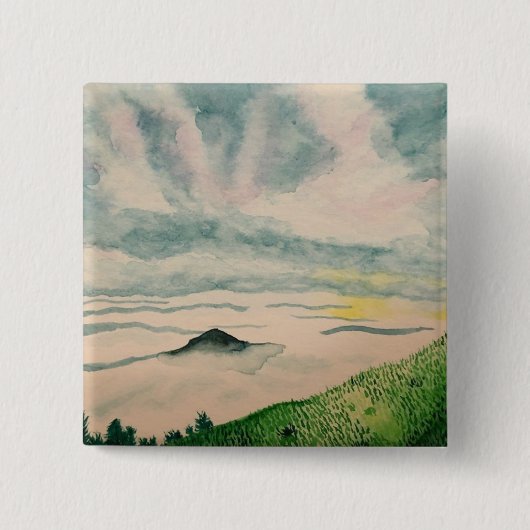 Foggy Hilltop Pin Vierkante Button 5,1 Cm (Voorkant)