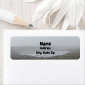 Foggy Inlet Pond Photo Beach Landscape Morning Fog Etiket (Insitu)