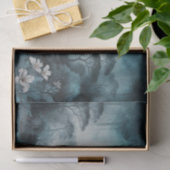 Foggy Lake Cove - Moody blauw en grijs landschap Tissuepapier (Geschenk)