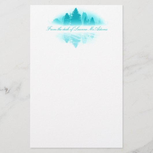 Foggy Lake Stationery Briefpapier (Voorkant)