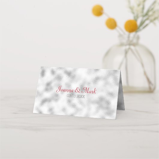 Foggy Light Grey Glass Patroon Plaatskaartje (Achterkant)