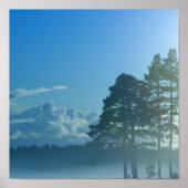 Foggy-meer in Finland Poster (Voorkant)