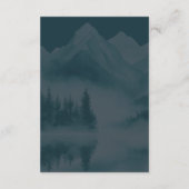 Foggy Moon Mountains Forest Wedding Details Informatiekaartje (Achterkant)