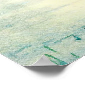 Foggy Moose Silhouette Waterverf Painting Poster (Hoek)