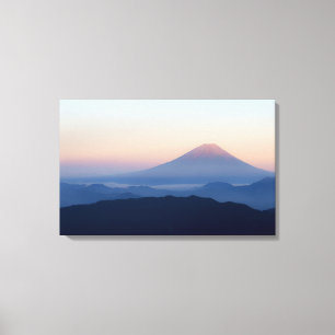 Foggy Morning Mount Fuji Canvas Afdruk