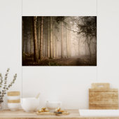 Foggy Morning Rushmere Country Park (0842) Poster (Keuken)