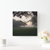 Foggy Morning Wall Clock Vierkante Klok (Huis)