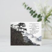 Foggy Mountain, bijbel vers Jesaja 41:10 Briefkaart (Staand voorkant)