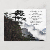 Foggy Mountain, bijbel vers Jesaja 41:10 Briefkaart (Voorkant)