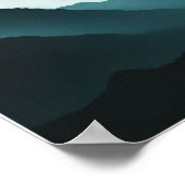 Foggy Mountain Natuur Boho Minimalist Tinted Photo Poster (Hoek)