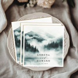 Foggy Mountain Pine Forest Outdoor Wedding Servet