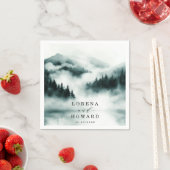 Foggy Mountain Pine Forest Outdoor Wedding Servet (Insitu)