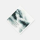 Foggy Mountain Pine Forest Outdoor Wedding Servet (Hoek)