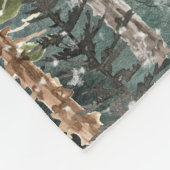 Foggy Mountain Snowy Winter Woodland Ravens Fleece Deken (Hoek)