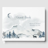 Foggy Mountain Waterverf Wedding Gastenboek (Voorkant)