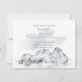 Foggy Mountain Waterverf Wedding RSVP Kaart (Voorkant)