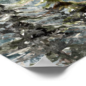 Foggy Mountain Woodland Bevroren Lake Poster (Hoek)