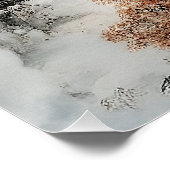 Foggy Mountain Zen Minimalist Wall Art Perfect Poster (Hoek)