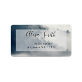 Foggy Mountains Modern Return Address Label (Voorkant)