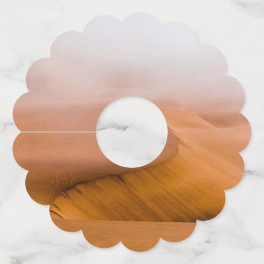 Foggy Namib Desert Wijnglaslabel (Voorkant)