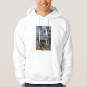 Foggy-ochtendparkbank, Duitsland Hoodie (Voorkant)