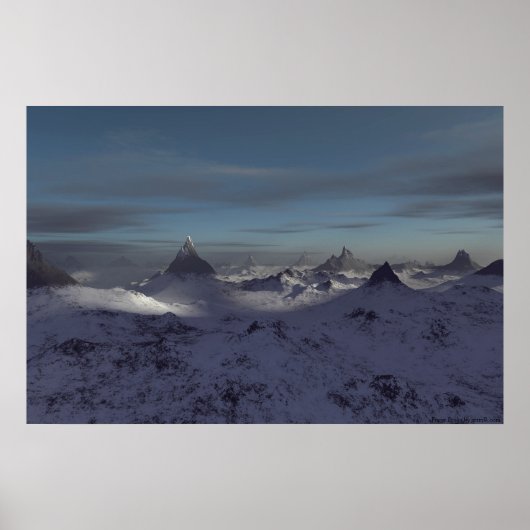 Foggy Peaks Poster (Voorkant)