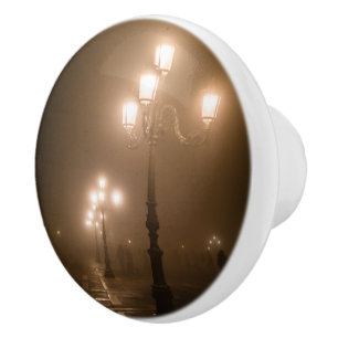 Foggy Piazza San Marco, Venetië Keramische Knop