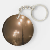 Foggy Piazza San Marco, Venetië Sleutelhanger (Achterkant)