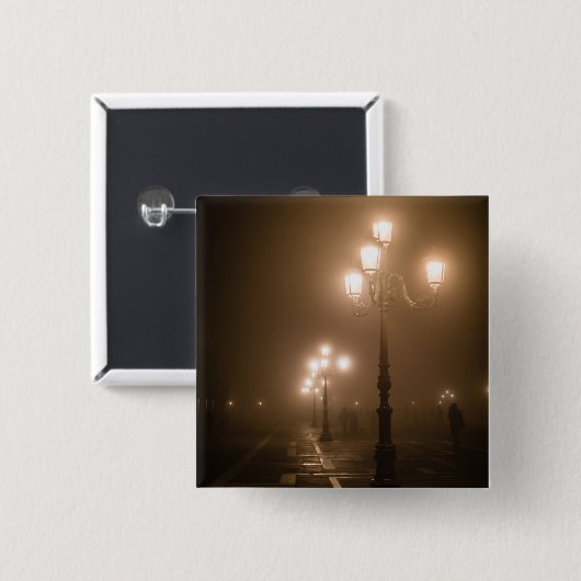 Foggy Piazza San Marco, Venetië Vierkante Button 5,1 Cm (Voorkant /achterkant)